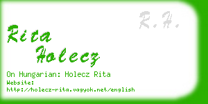 rita holecz business card